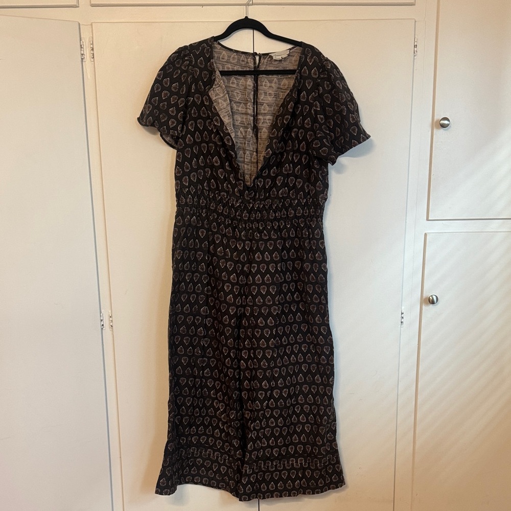 Anthropologie Black and Gray Jumpsuit